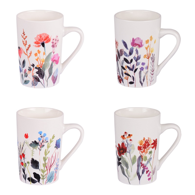 Coffret 4 mugs flor 35 cl - table et passion 