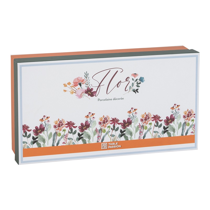 Coffret 6 tasses flor 23 cl - table et passion 