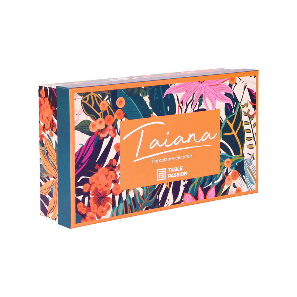 Coffret cadeau de 6 tasses 23 cl taiana assortis - table et passion 