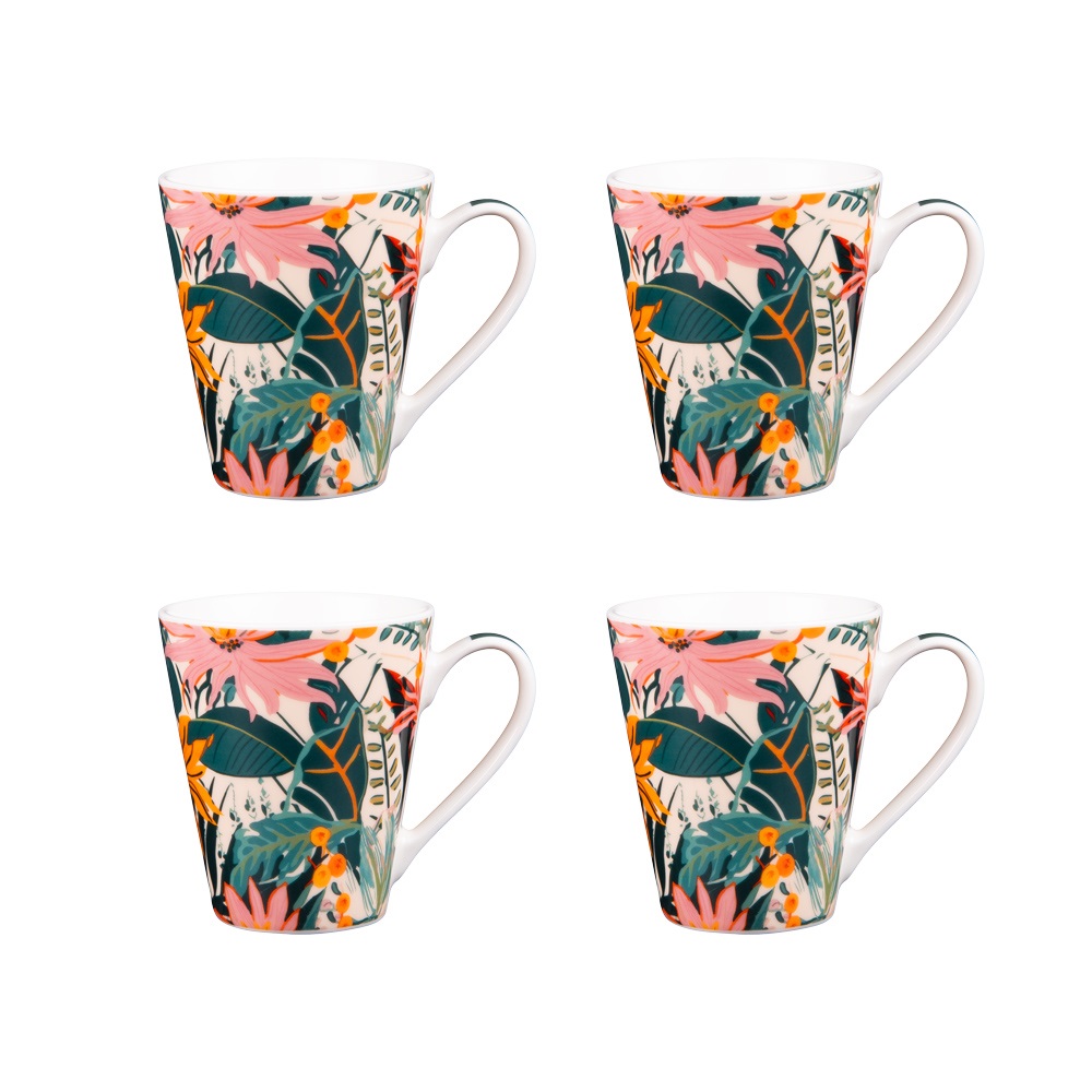Coffret cadeau de 4 mugs taiana 31 cl - table et passion 