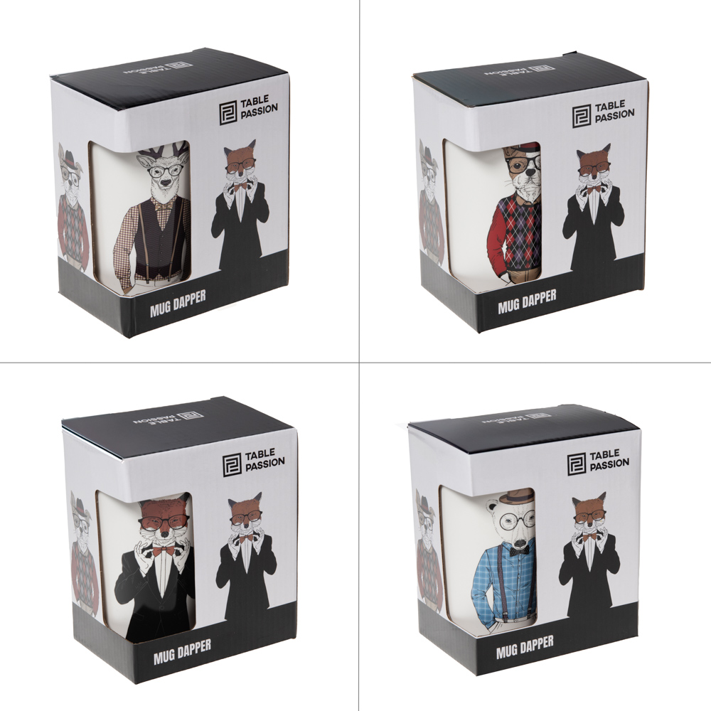 Coffret cadeau mug dapper 50 cl vendu à l'unité, modèle aléatoire - table et passion 