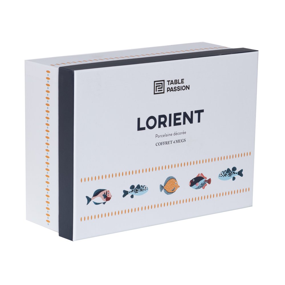 Coffret de 4 mugs lorient 45 cl - table et passion 