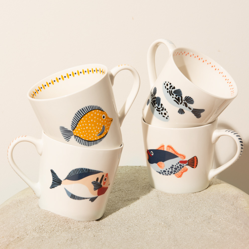 Coffret de 4 mugs lorient 45 cl - table et passion 