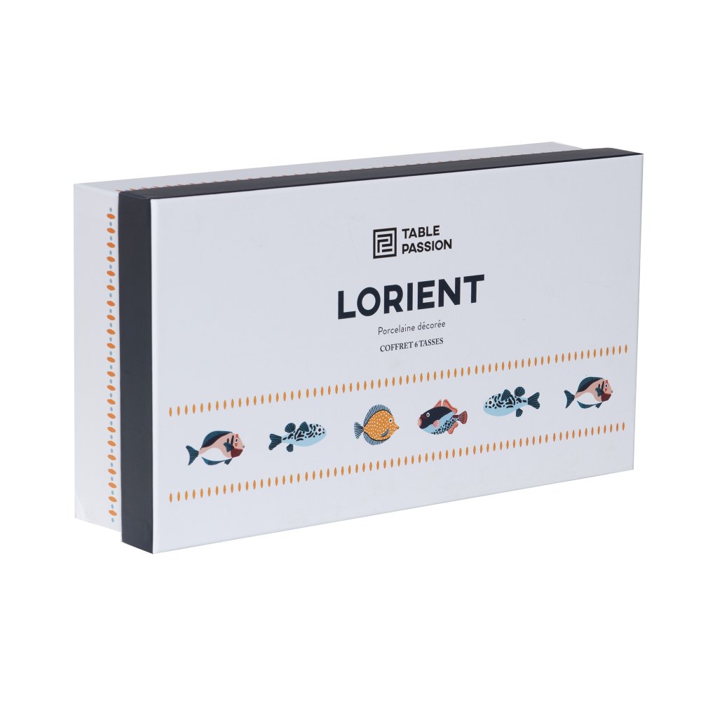 Coffret de 6 tasses lorient 23 cl - table et passion 