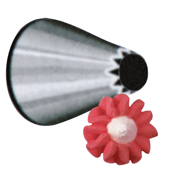 Douille a patisserie en inox forme tournesol 136 / 7mm - stadter
