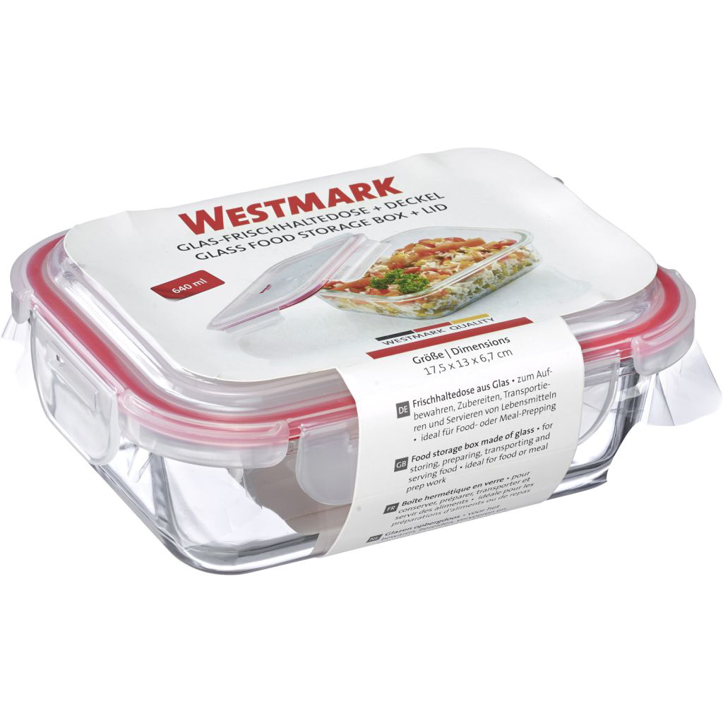 Boîte alimentaire hermétique en verre, 640 ml - westmark