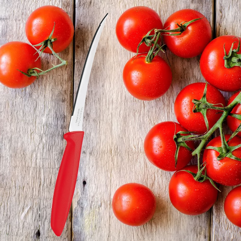 Couteau à tomates rouge plenus - tramontina