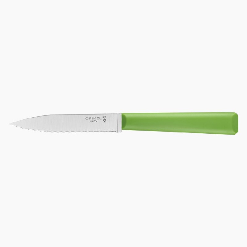 Couteau a tomates crante n°313 essentiels vert - opinel 