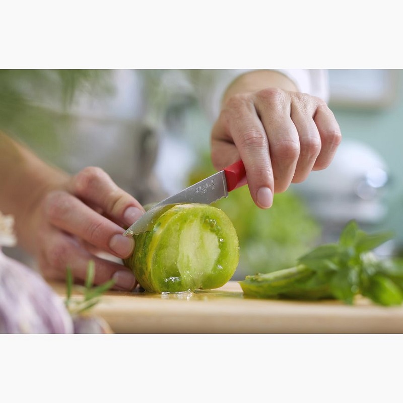 Couteau a tomates crante n°313 essentiels rouge - opinel 