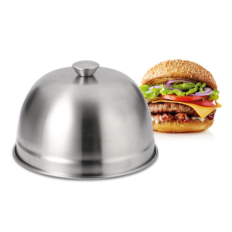 Cloche alimentaire en inox pour hambourger - plancha diam 17 cm - weis