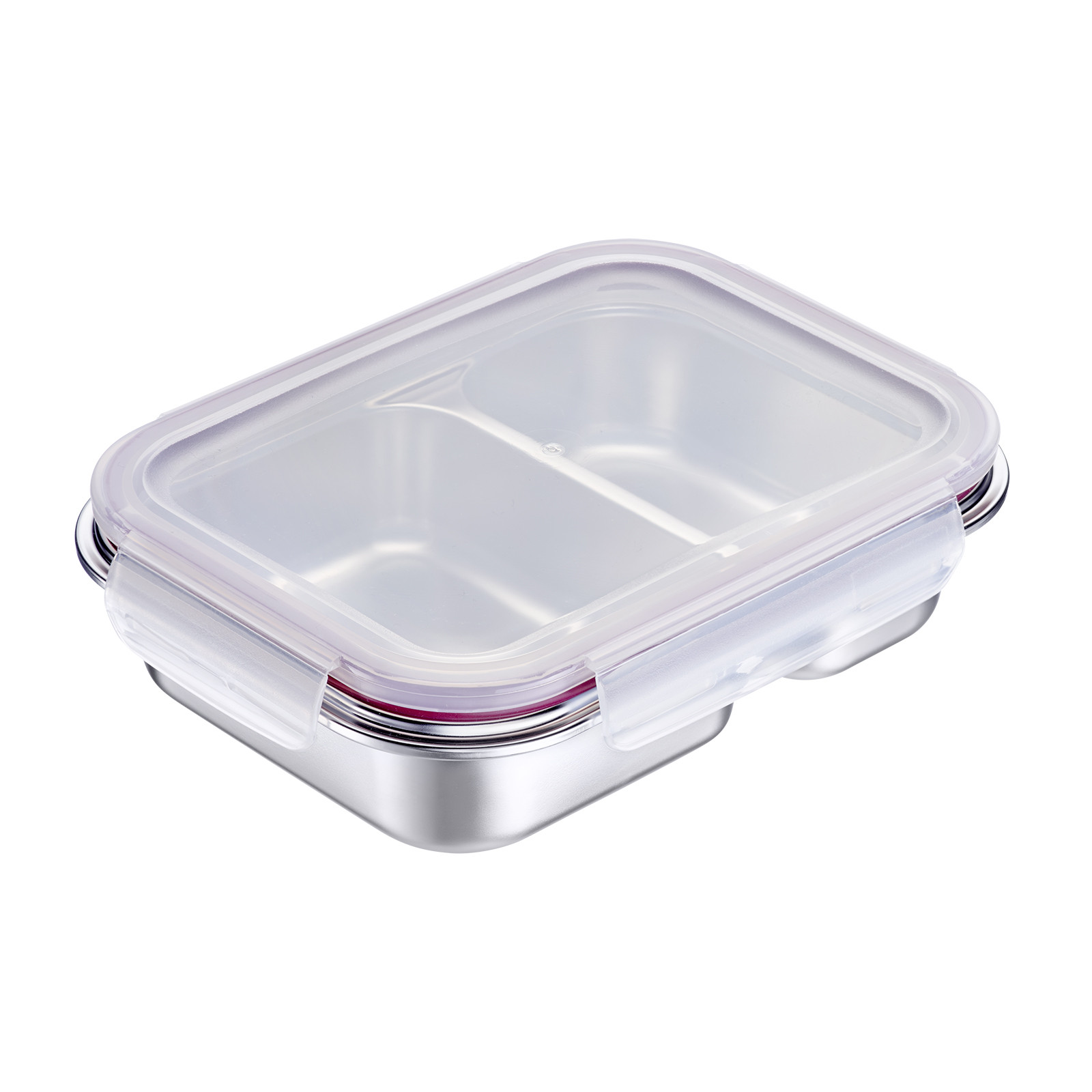 Lunch box, boîte de conservation en acier inox, divisée, 450 + 280 ml, compatible micro-ondes - westmark