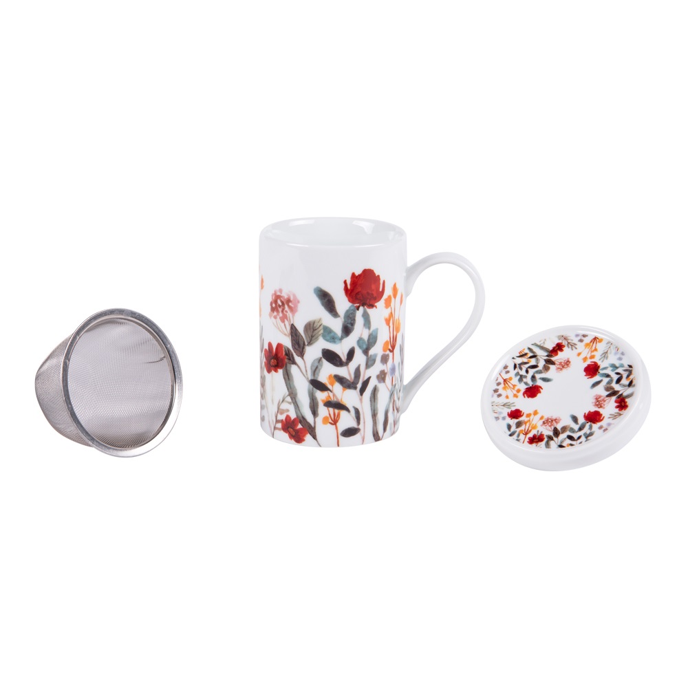 Coffret de 1 tisanière flor avec filtre- table et passion 