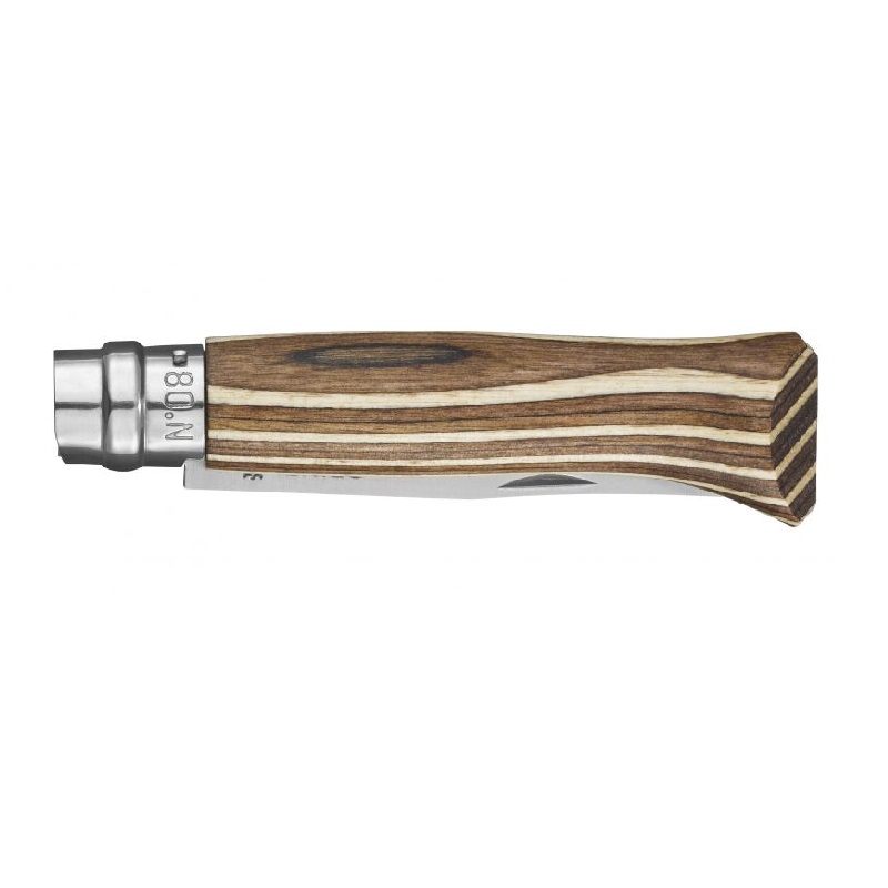 Couteau de poche tradition bouleau lamelle brun n°8 - opinel 