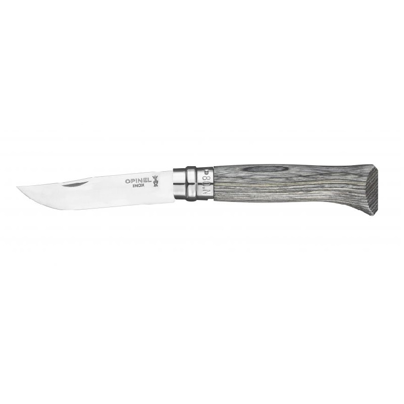 Couteau de poche tradition bouleau lamelle gris n°8 - opinel 