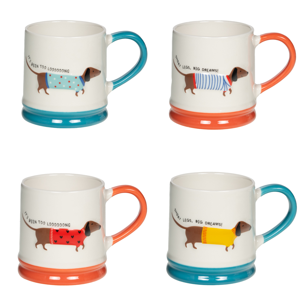 Coffret de 4 mugs tecky 31 cl - table et passion 