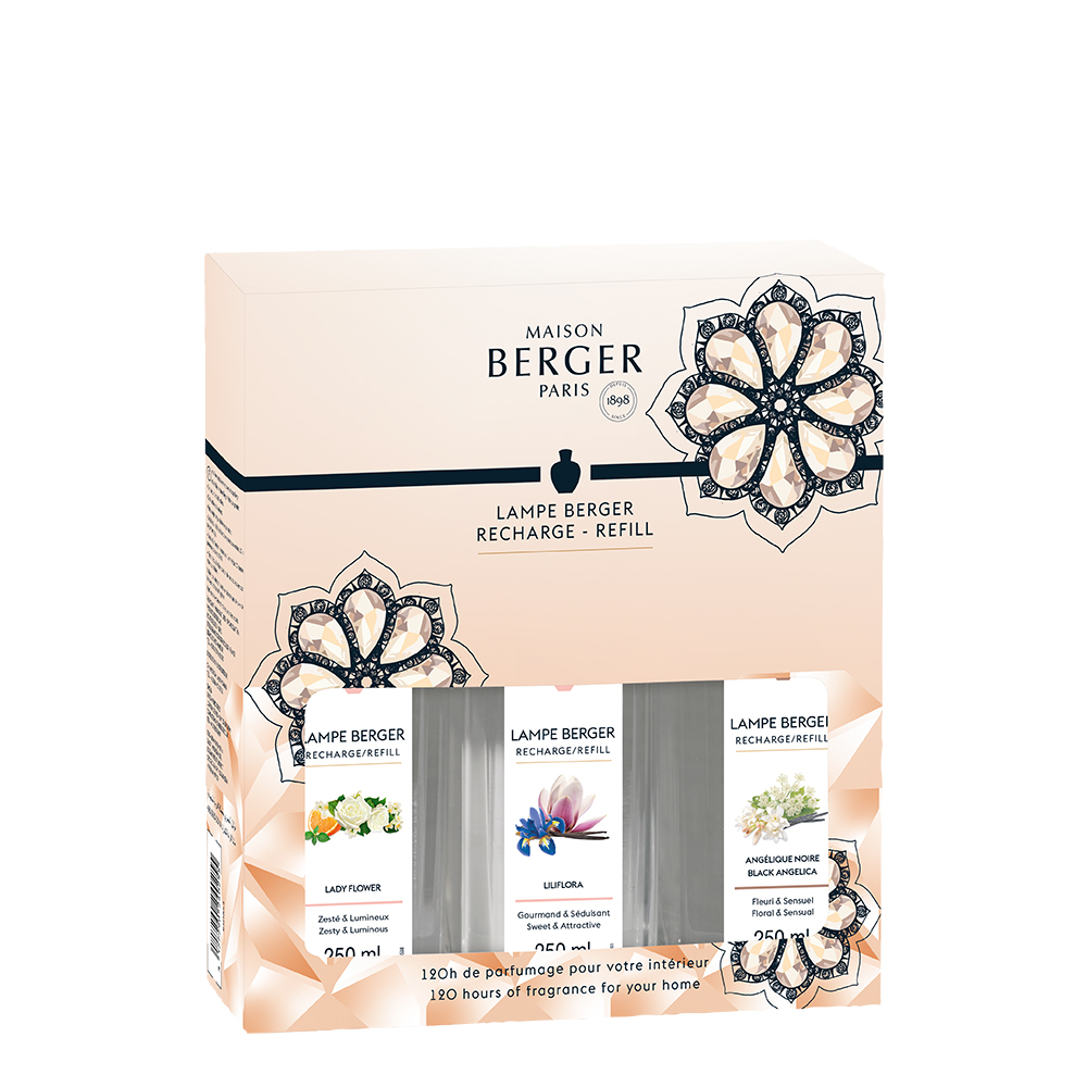 Coffret 3 recharges lampe berger eternity - maison berger paris