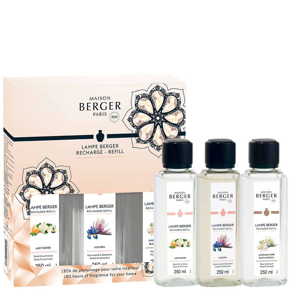 Coffret 3 recharges lampe berger eternity - maison berger paris