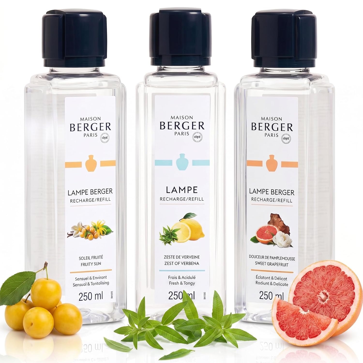 Coffret triopack estivale 3 recharges lampe berger 250ml - maison berger paris