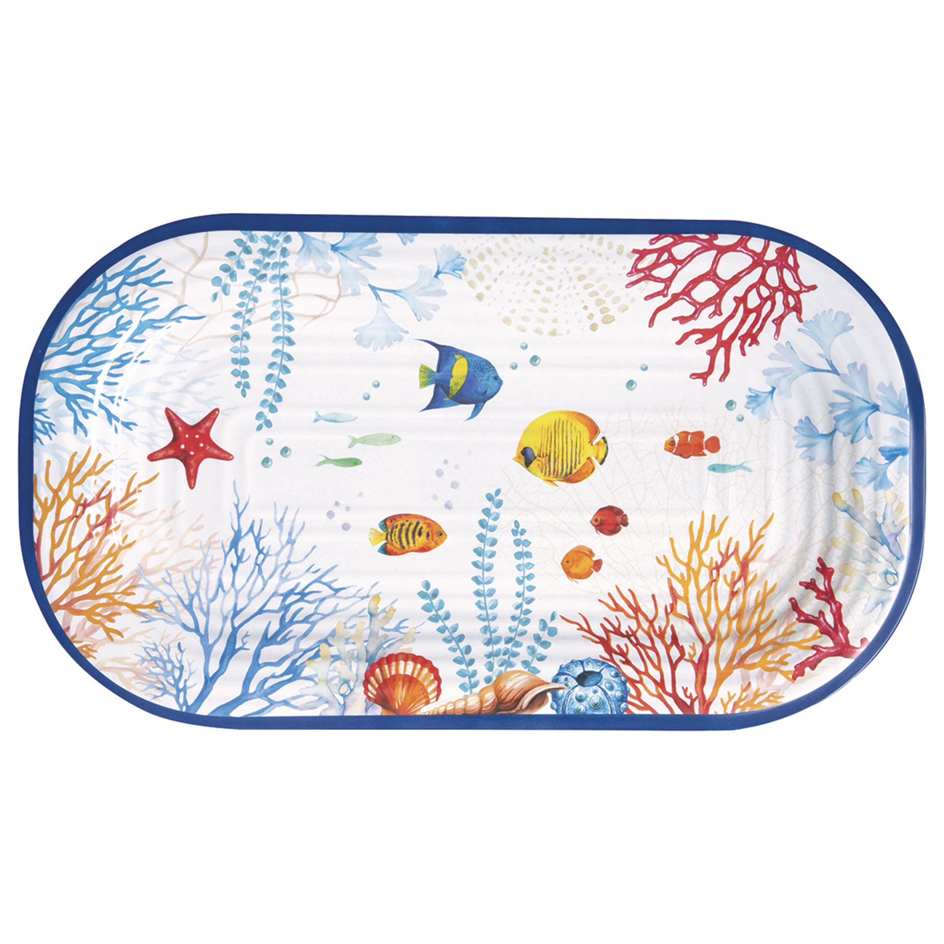 Plat rectangulaire en mélamine 40x23 cm bora bora - easylife