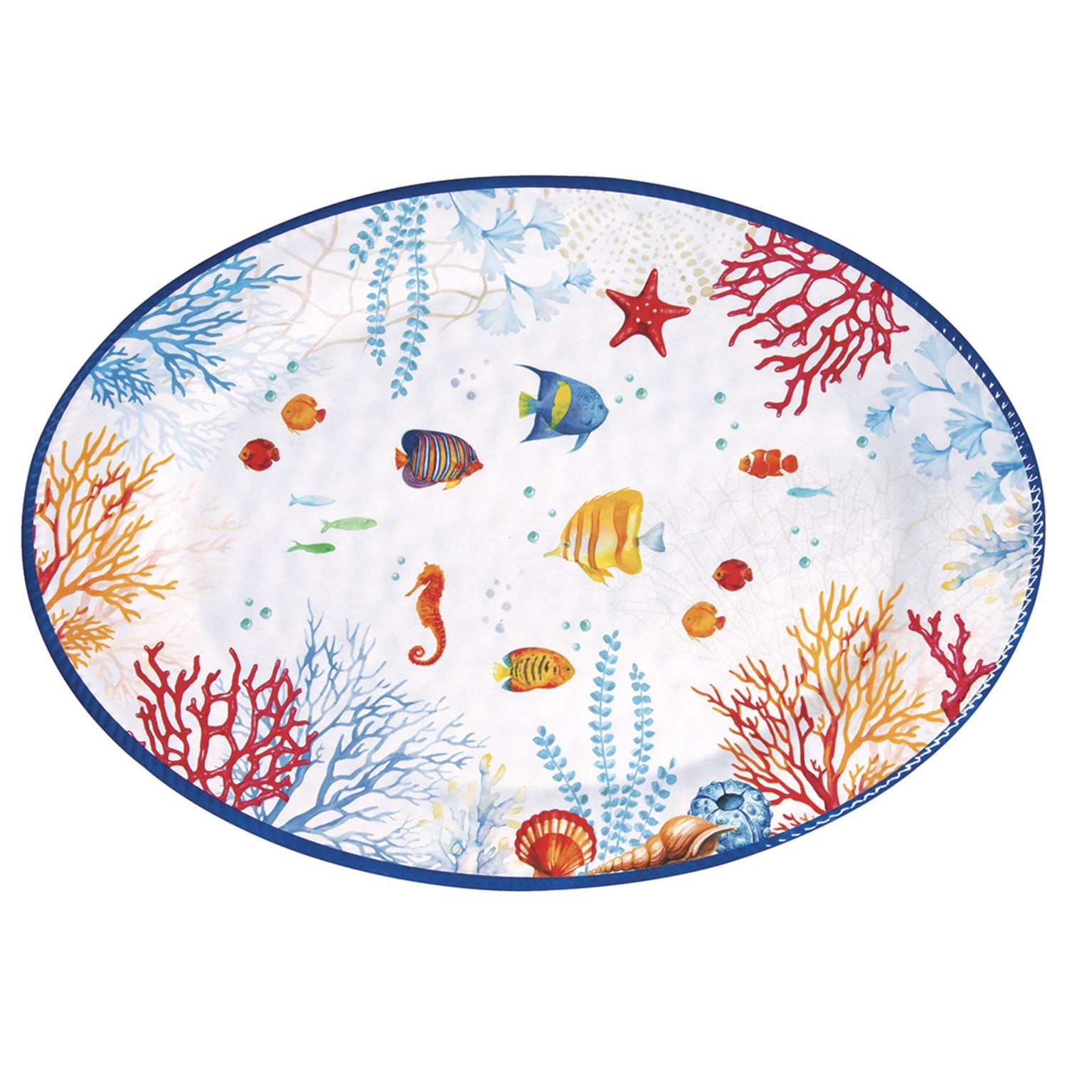 Plat oval en mélamine 50 x 35,5 cm bora bora - easylife