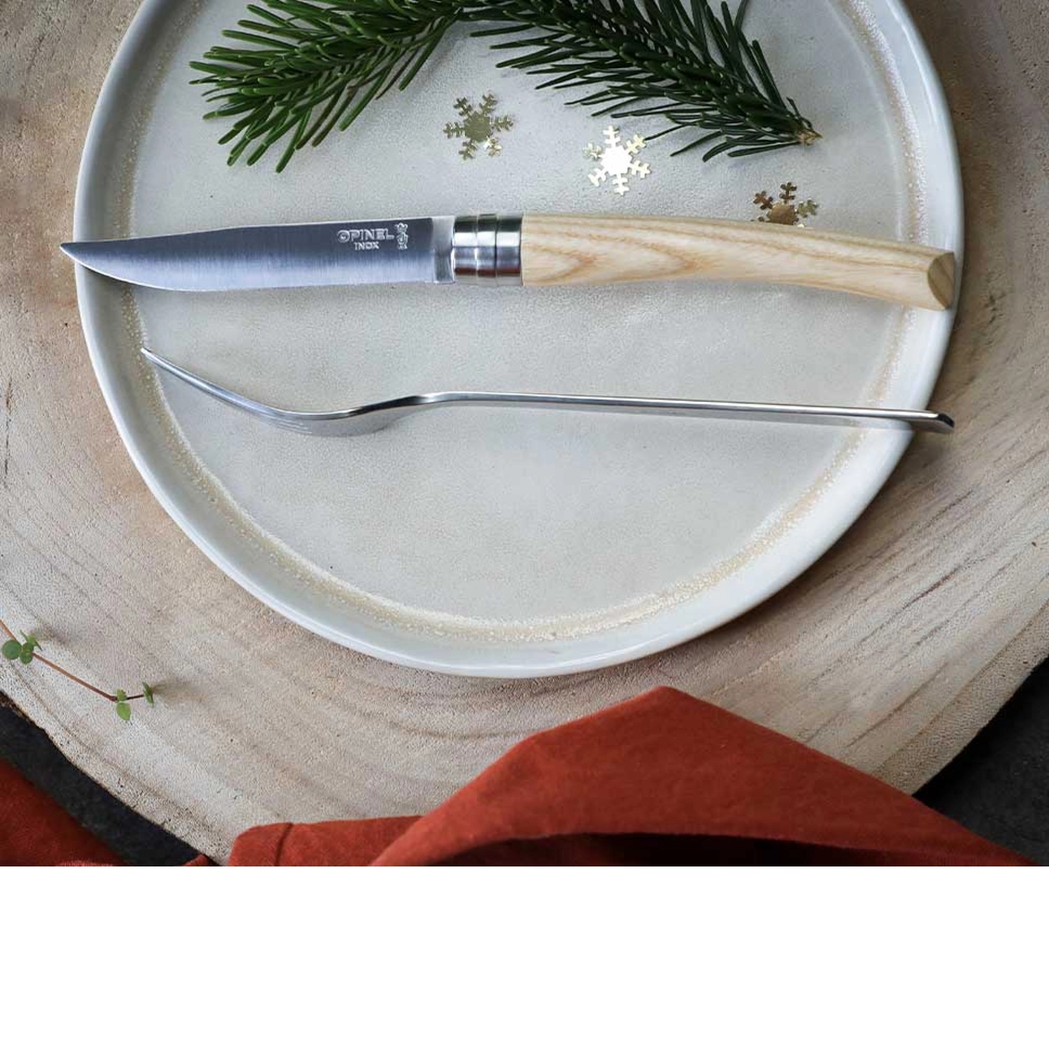 Coffret de 4 couteaux de table chic frêne - opinel 