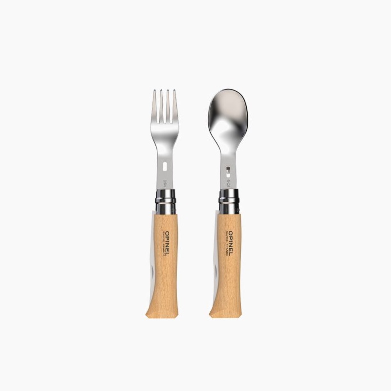 Set complet picnic plus couteau de poche n°8 +1 cuillere et une fourchette amovible - opinel 