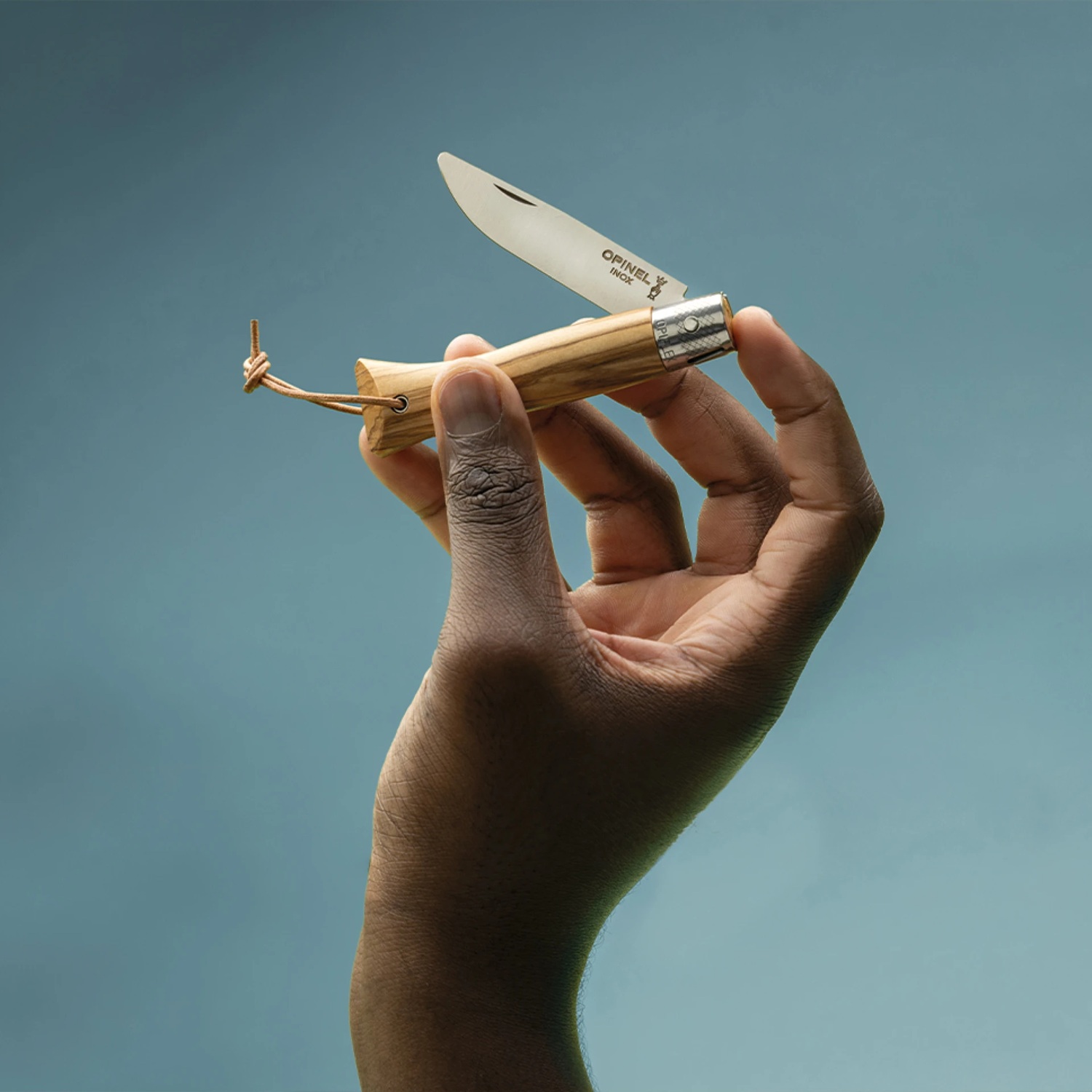 Couteau de poche pliable à bout rond opiflex neo6 olivier - opinel 