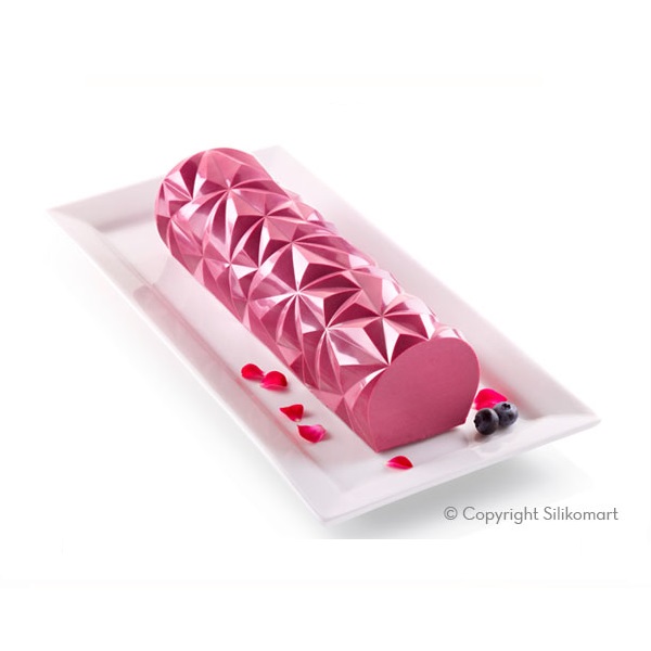 Moule a buche en silicone diamant 3d diamond 25 cm- silikomart