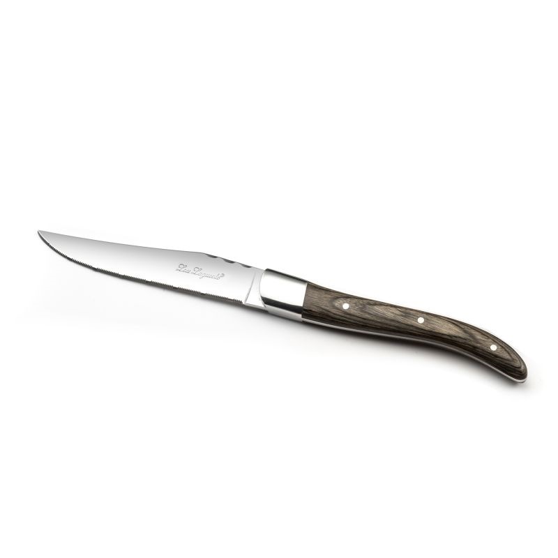Coffret de 4 couteaux à steak lou laguiole colori noyer en boîte en bois - amefa
