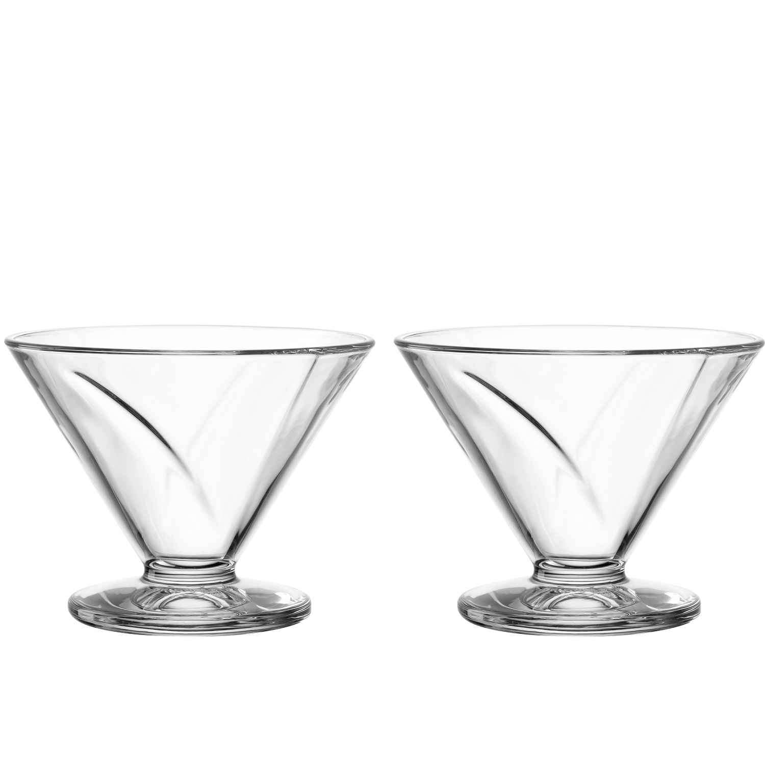 Lot de 2 coupes à glace en verre cono 270 ml - leonardo