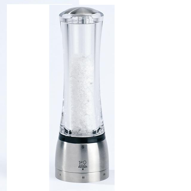 Moulin a sel en inox et acryl daman u'select 21 cm - peugeot saveurs 