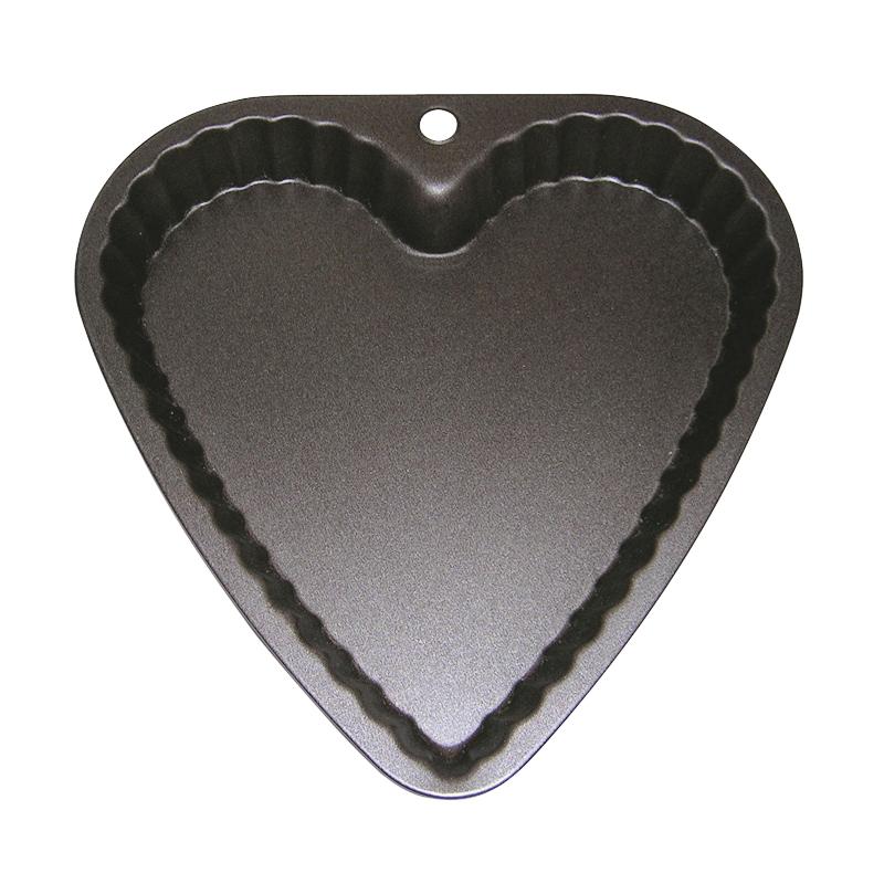 Moule a gateau en forme de coeur cannelee anti adherent - gobel