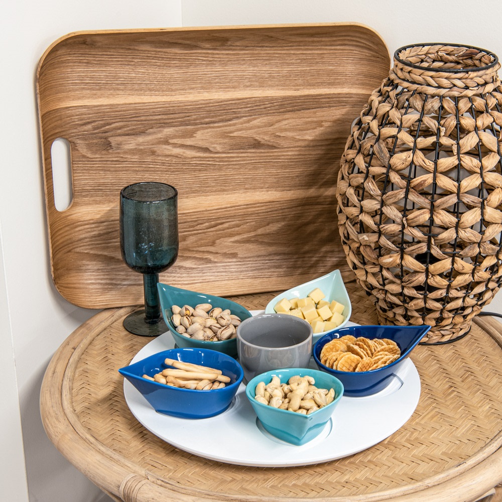 Service apéritif 7 pièces océan 34 cm - table et passion