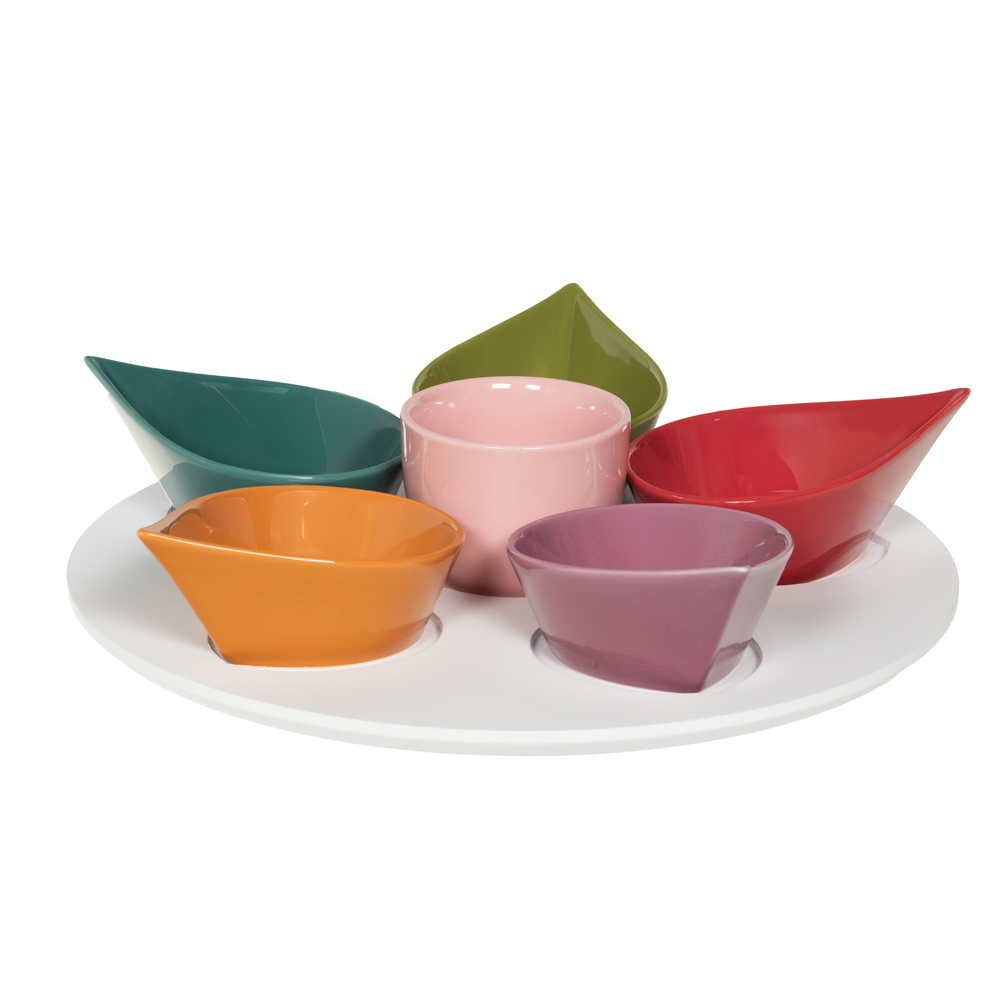 Service apéritif 7 pièces aube 34 cm - table et passion