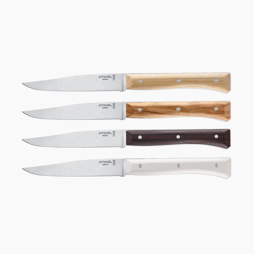 Coffret 4 couteaux de table facette panaché - opinel 