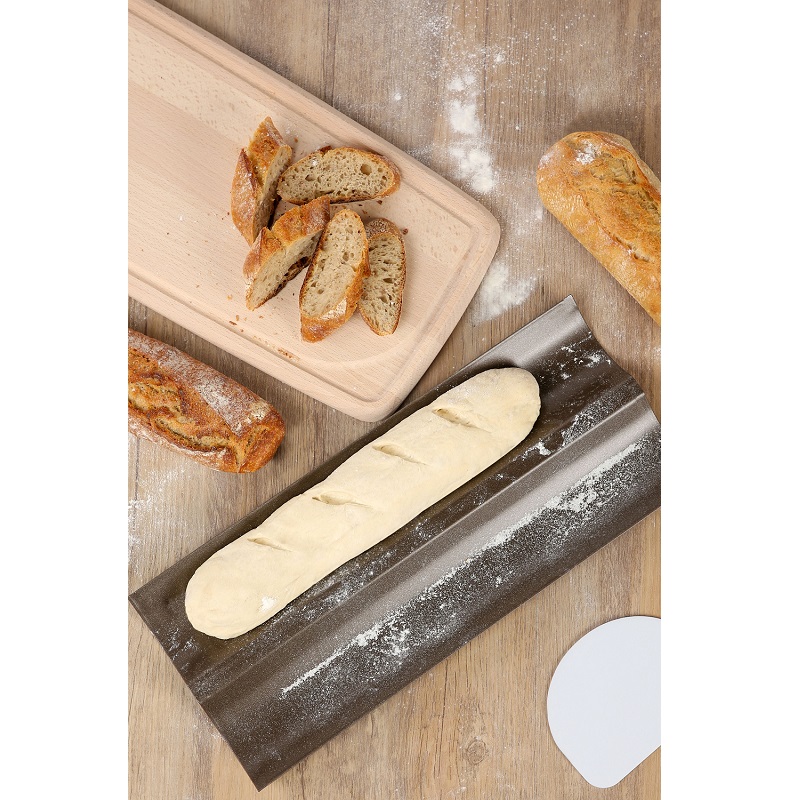 Plaque 2 baguettes perforee anti-adherente 28 cm - ustensiles a patisserie - gobel