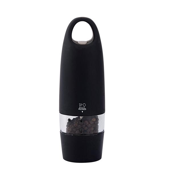Moulin a poivre electrique zest noir 18 cm - peugeot saveurs