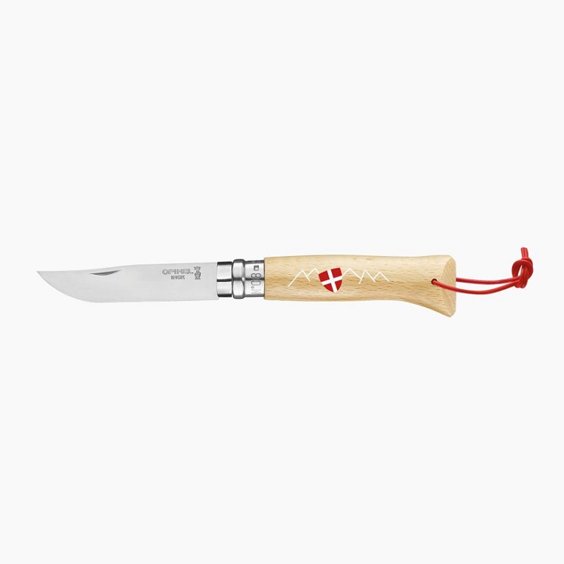 Couteau de poche pliable le savoyard hetre naturel n°8 - opinel 