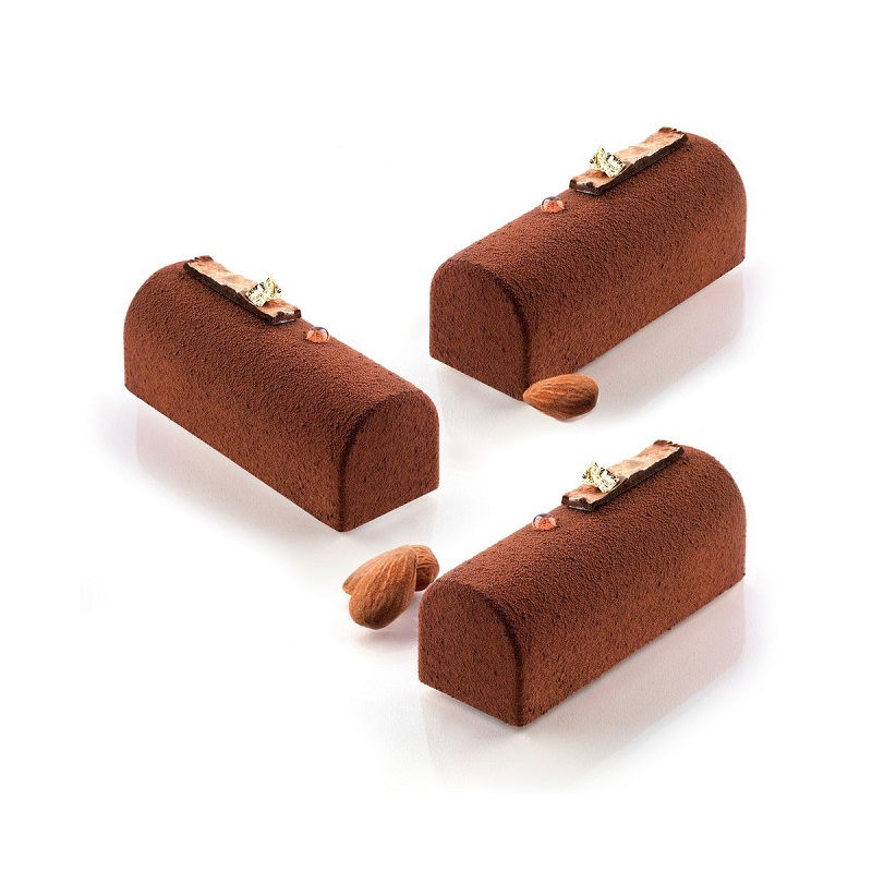 Moule en silicone 9 mini buches 8,4 x 3,2 cm - silikomart