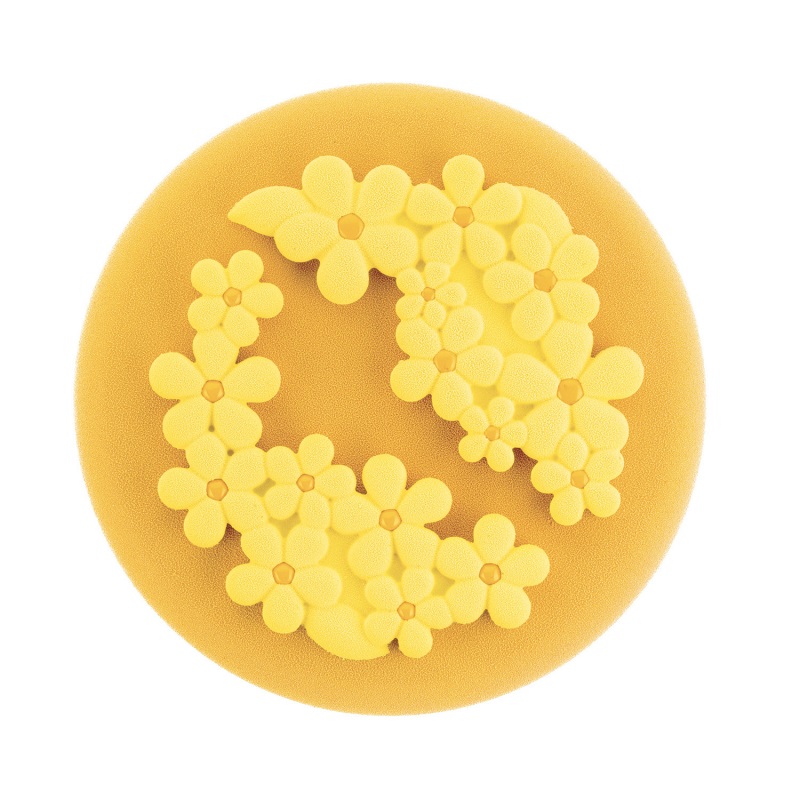 Flower power moule en silicone pour confectionner des feuilles de decoration - silikomart