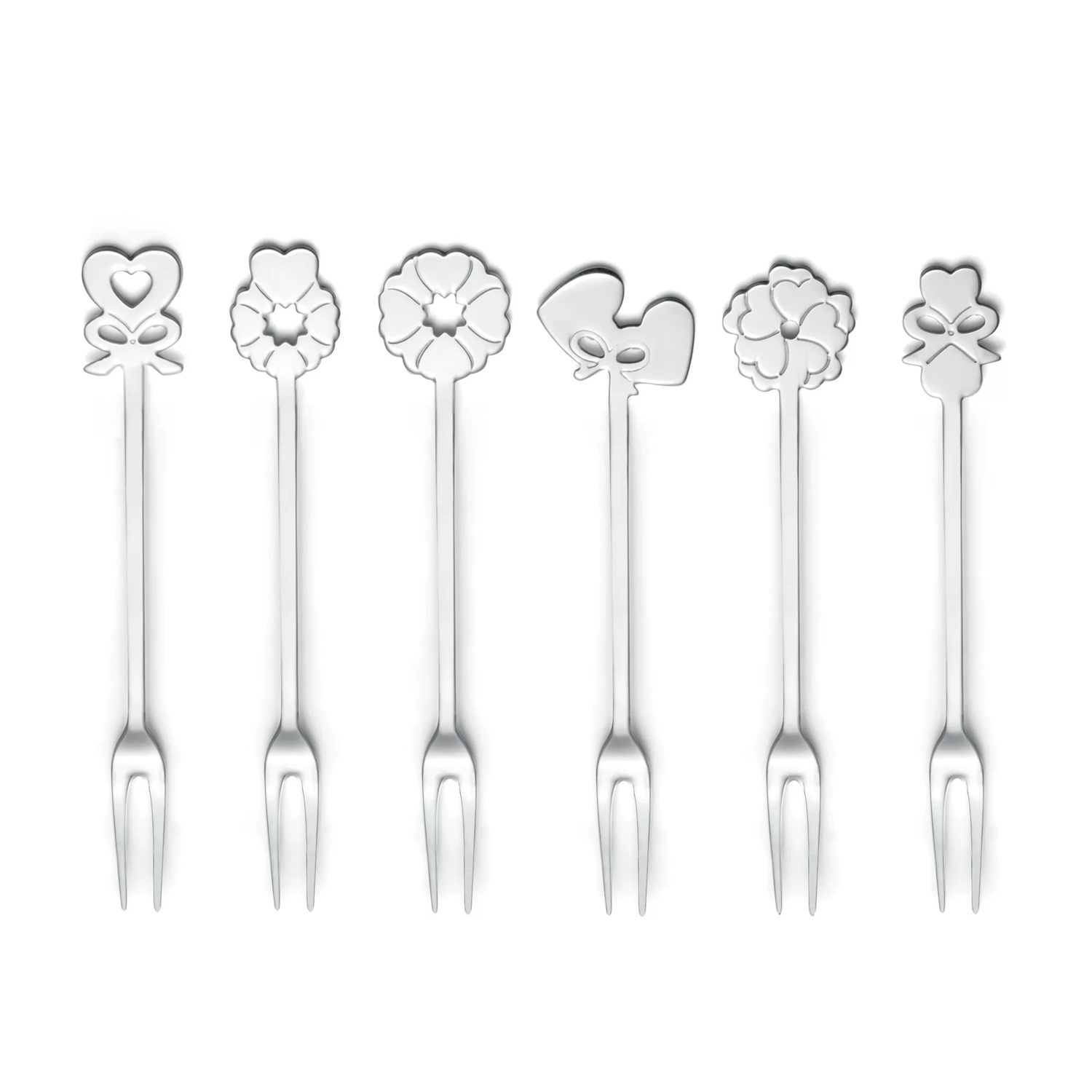 Lot de 6 fourchettes apéritivo love assorties - guzzini