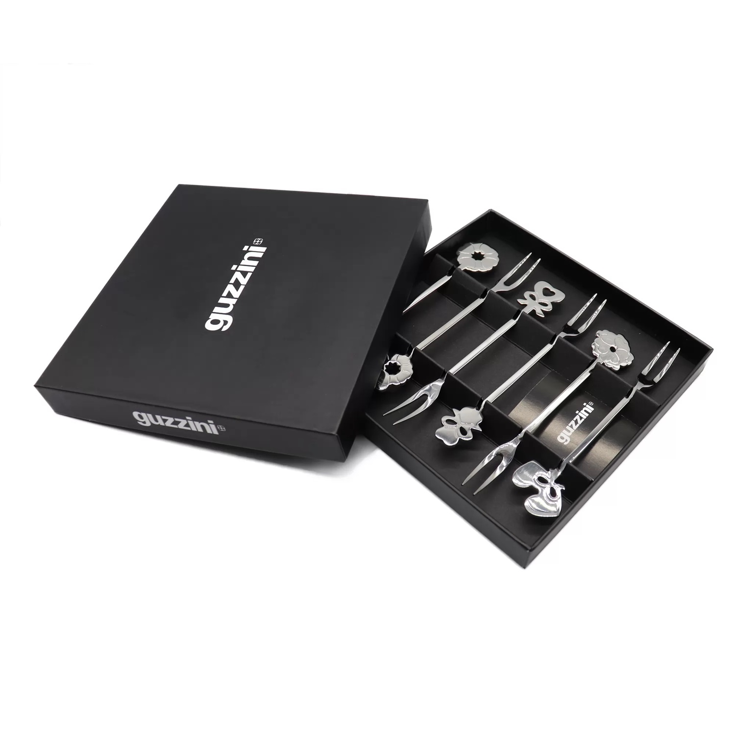 Lot de 6 fourchettes apéritivo love assorties - guzzini