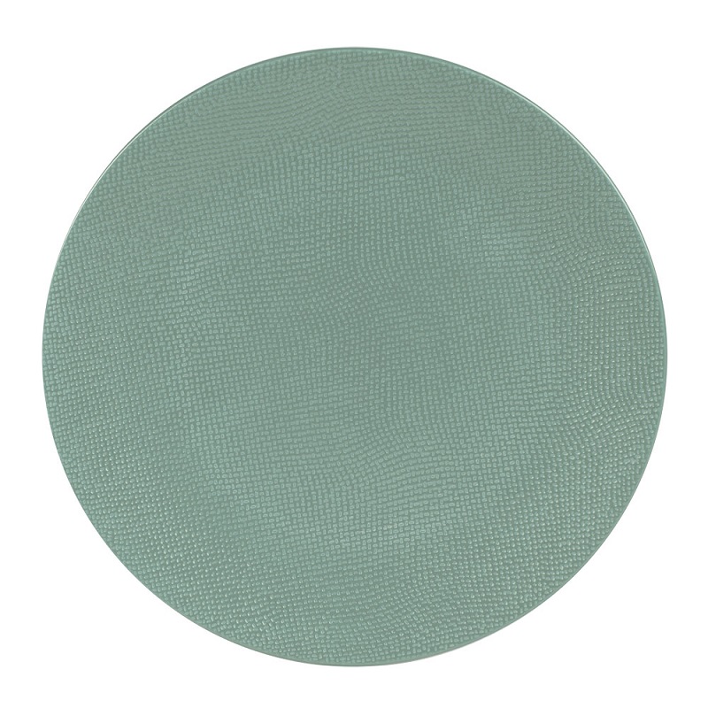 Lot de 6 assiettes plates vesuvio bleu 27 cm - table et passion 