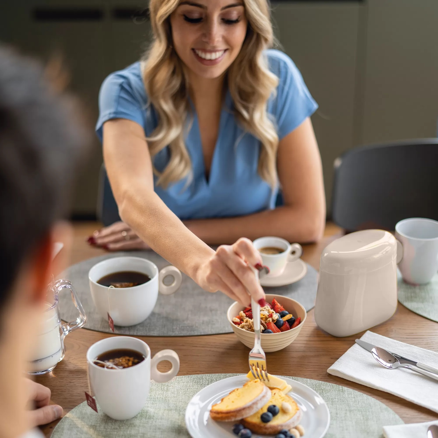 Boite à café gris tourterelle pour 250g de café moulu - guzzini