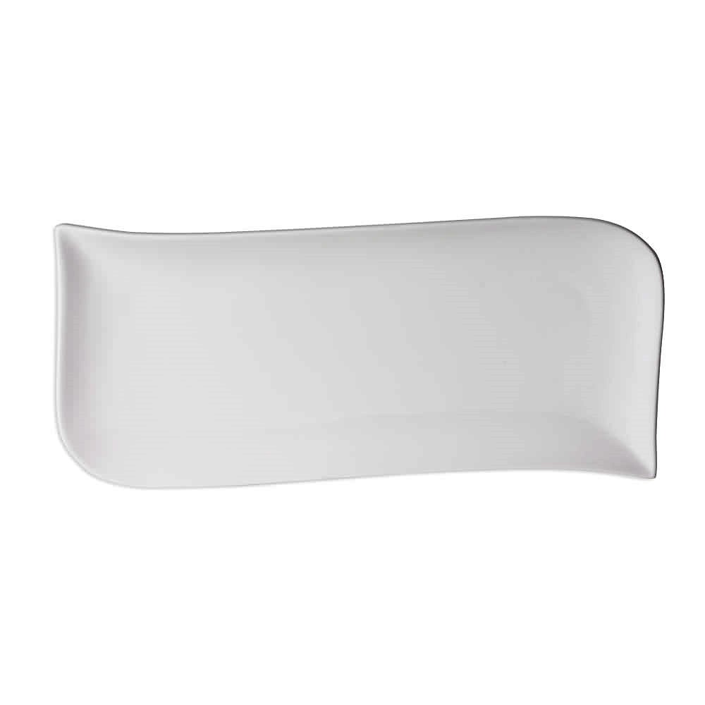 Plat rectangulaire en porcelaine melody 32 x 14 cm - table et passion 