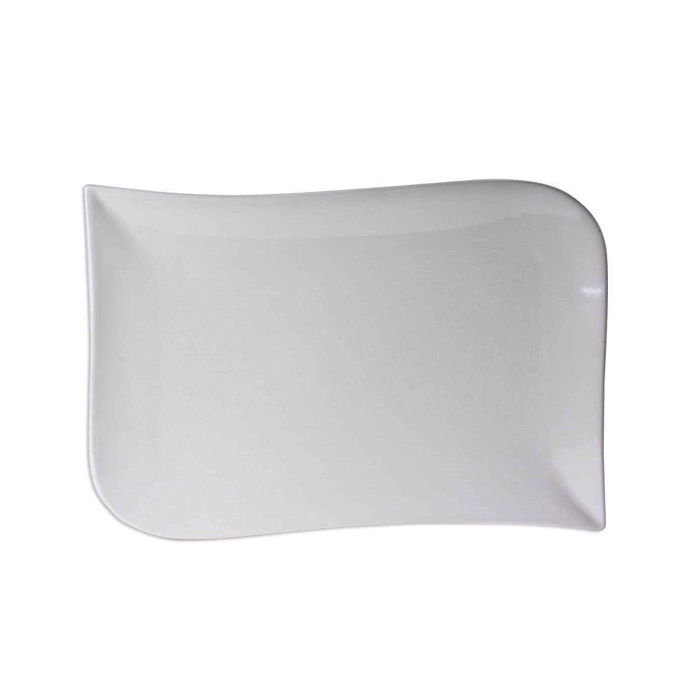 Plat plat en porcelaine melody 36 x 24 cm - table et passion 