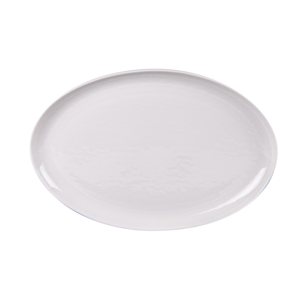 Plat ovale ecume 30x20,5 cm - table et passion