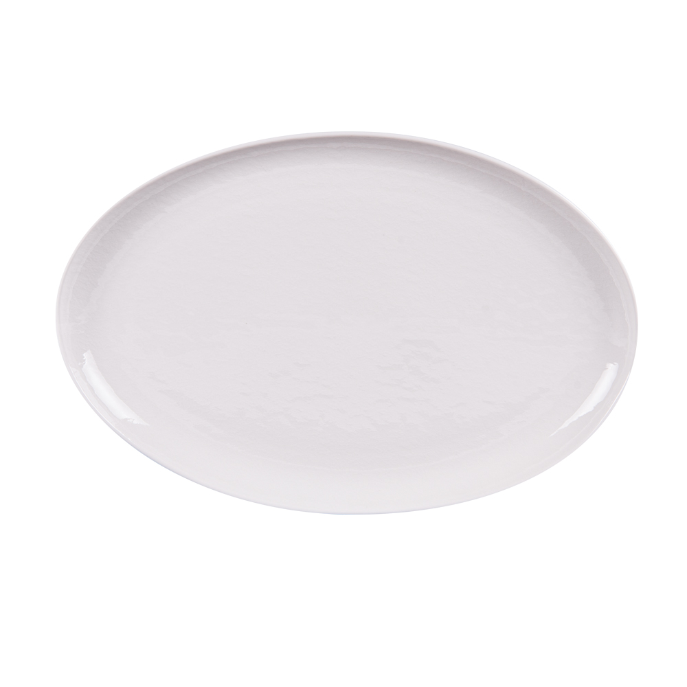 Plat ovale ecume 25x17 cm cm - table et passion