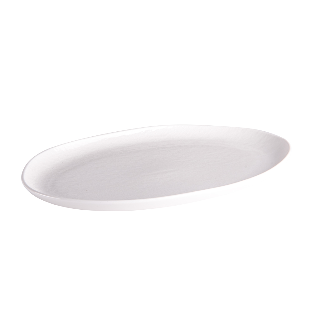 Plat ovale ecume 25x17 cm cm - table et passion
