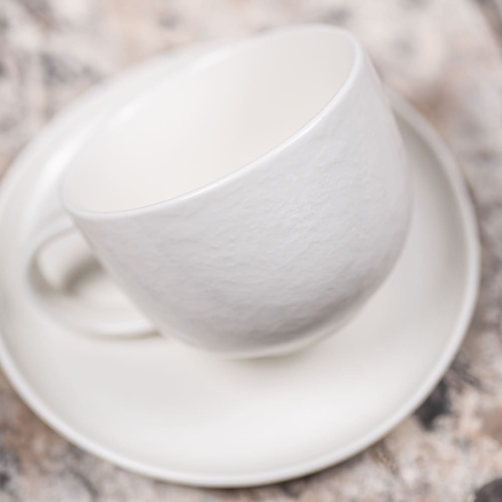 Lot de 6 tasses et sous-tasses à thé ecume 22 cl- table et passion 